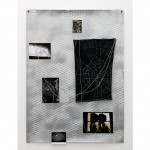 Smash and Grab (2014)
pigment inkjet prints, albumen carte-de-visite, photocopy, t-shirt fragment, metallic thread, enamel, brass grommets