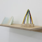 Kettering library once removed 11 (reworked) (left) / Triangle Shape (maypole) (right)plaster, balsa wood, tracing paper, enamel and
acrylic paint / beeswax, pigment, wire, glue, woodTom Freeman, 2015